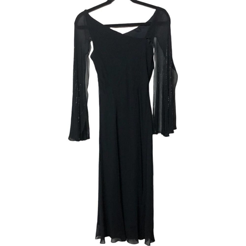 Maggy London Black Silk Dress - Picture 4 of 10